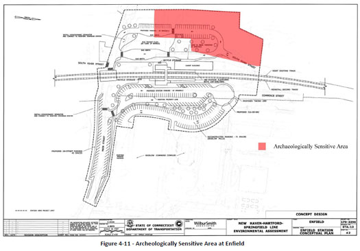Figure 4-11 - Archeologically Sensitive Area at Enfield 