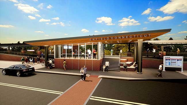 Rendering of Enfield Station